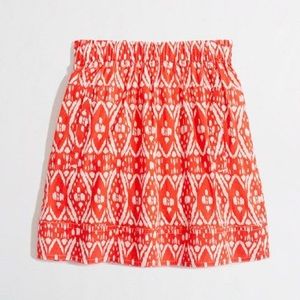 🍊J.Crew Factory | XS | Mini Skirt Orange Print Ikat